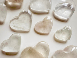 White Fluorite Heart