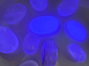 White Fluorite Palm Stone