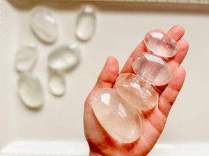 White Fluorite Palm Stone