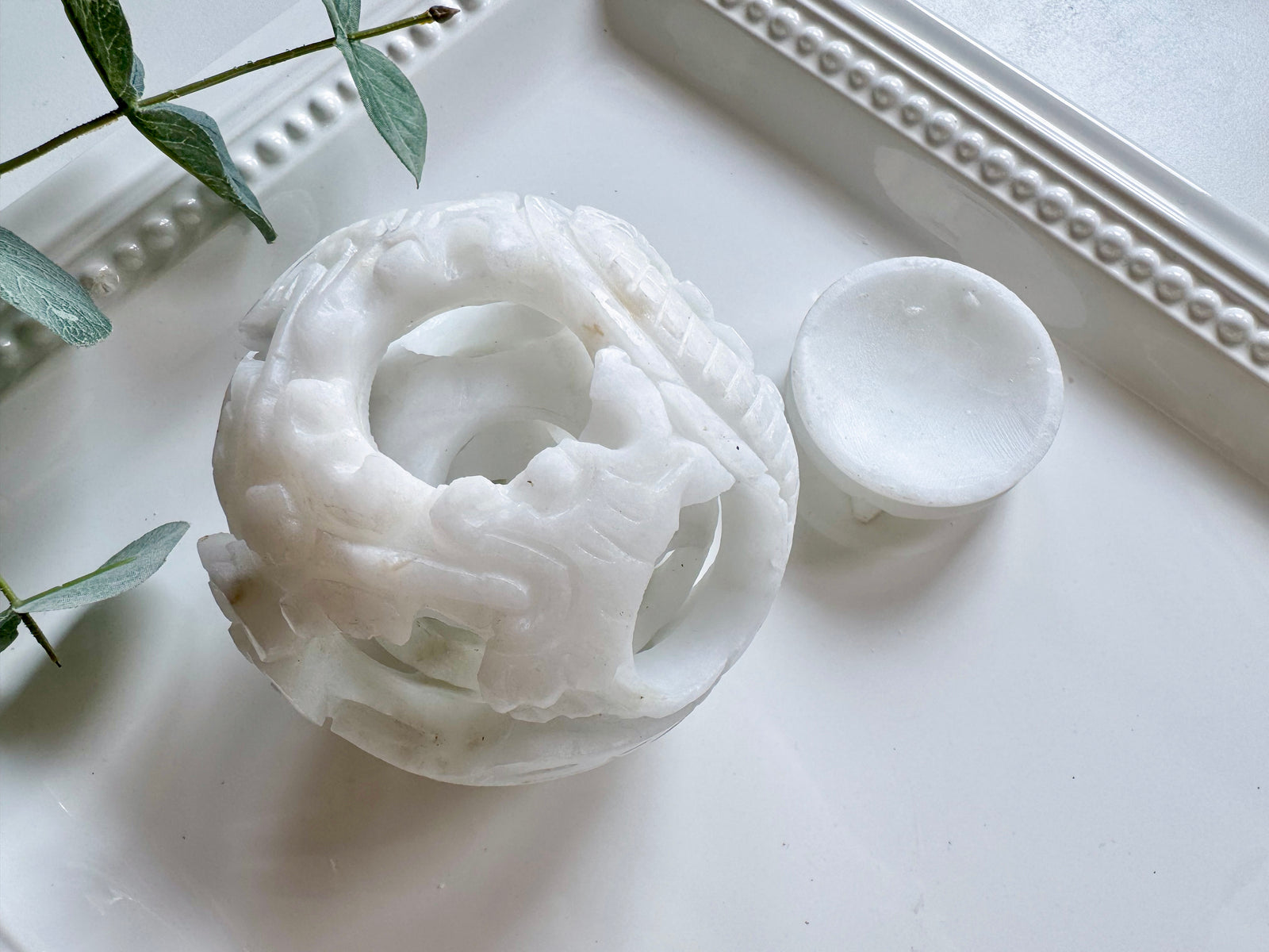 White Jade Happiness Sphere
