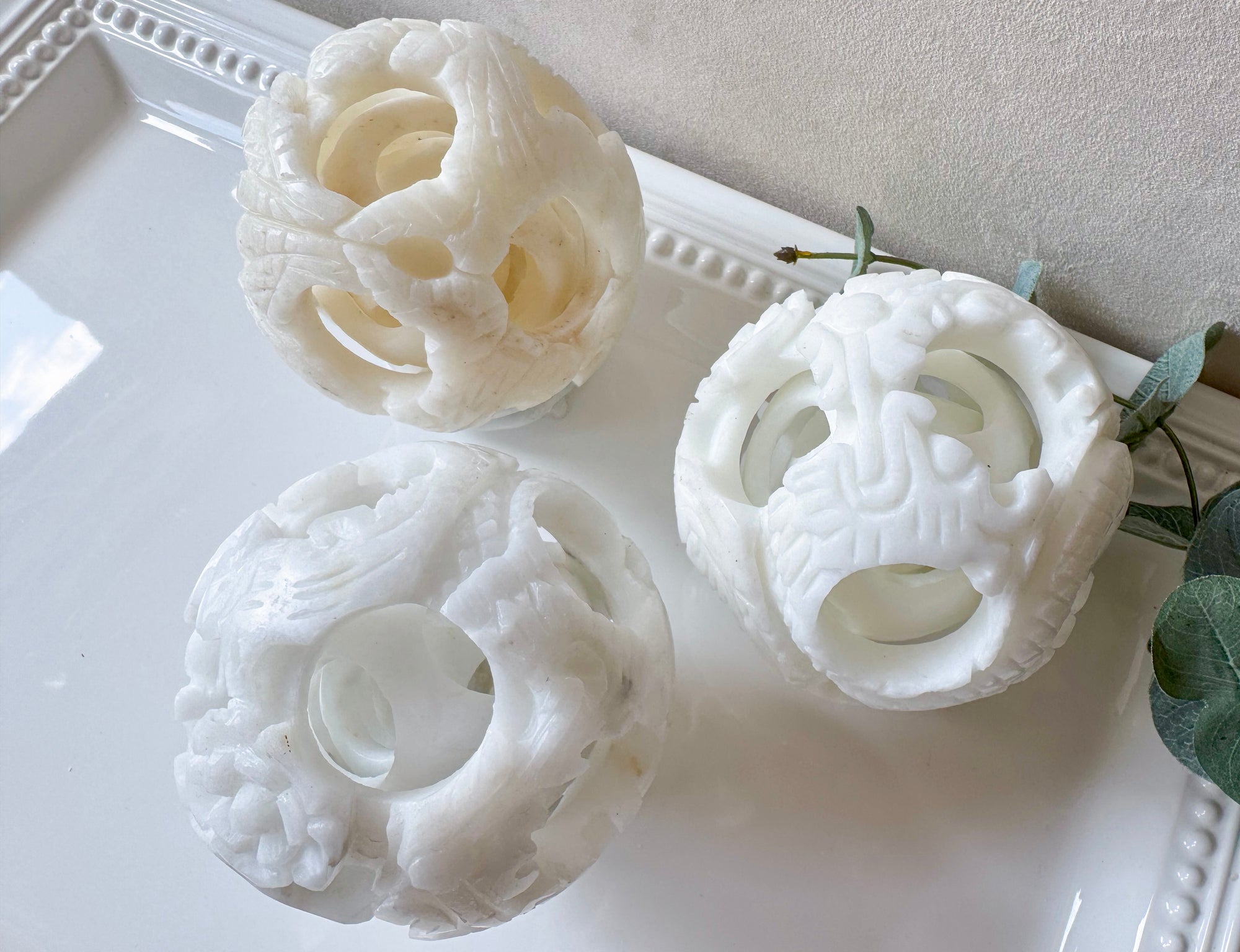 White Jade Happiness Sphere
