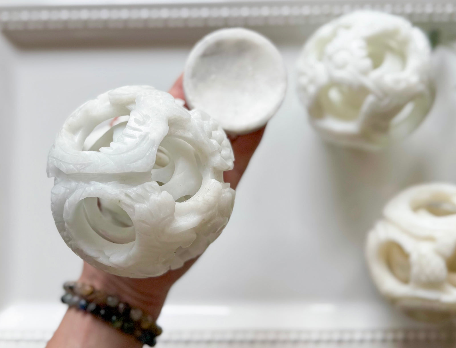 White Jade Happiness Sphere
