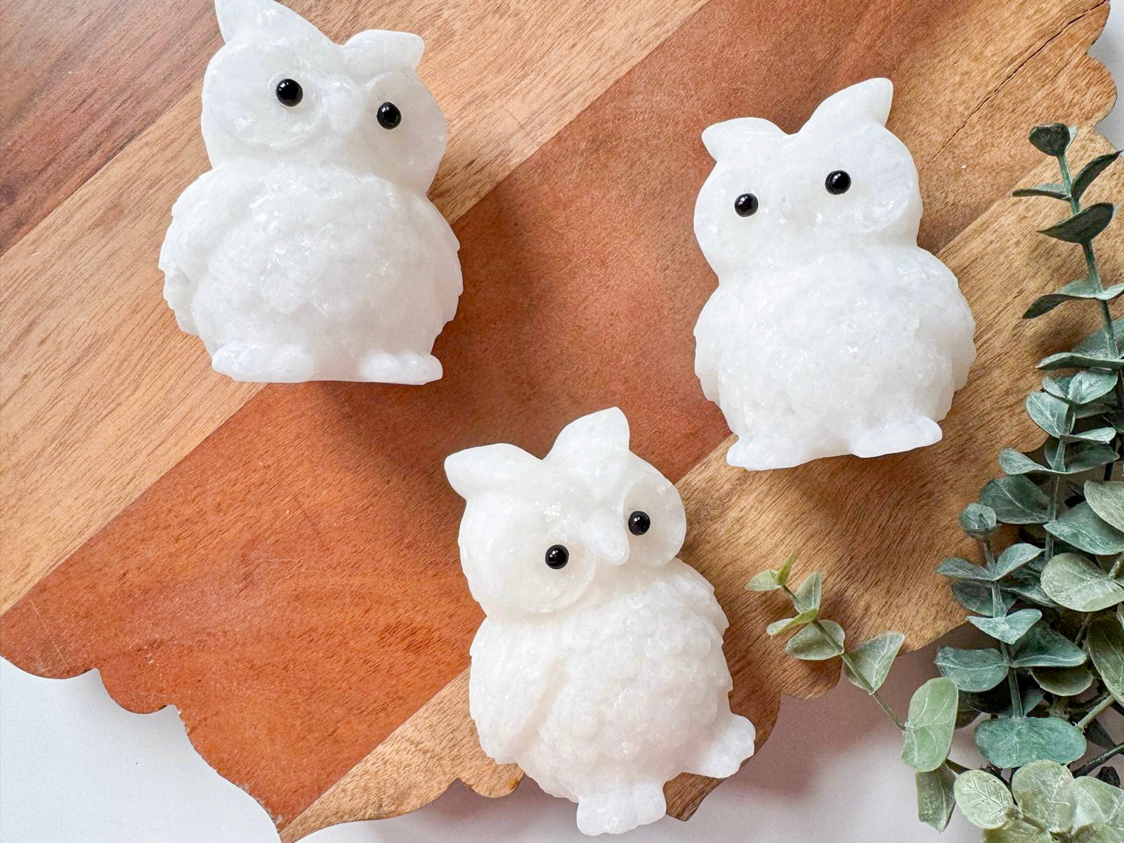 White Jade Owl Carving