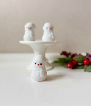White Jade Snowman Carving
