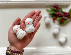 White Jade Snowman Carving
