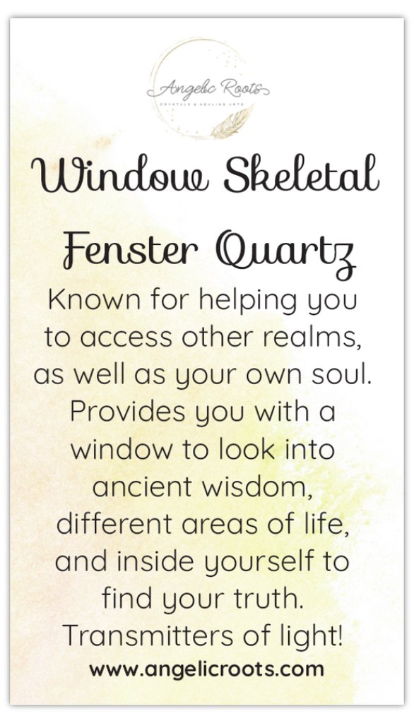 Window Skeletal Fenster Quartz Crystal Card