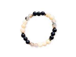 Wizard Collection - Gold & Black House || Rutilated Quartz, Yellow Calcite, Onyx