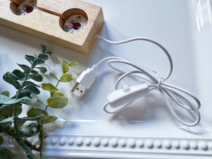Wooden Crystal & Sphere Holder Light Stand || White Light || 3, 4, or 5 Lighted Cutouts