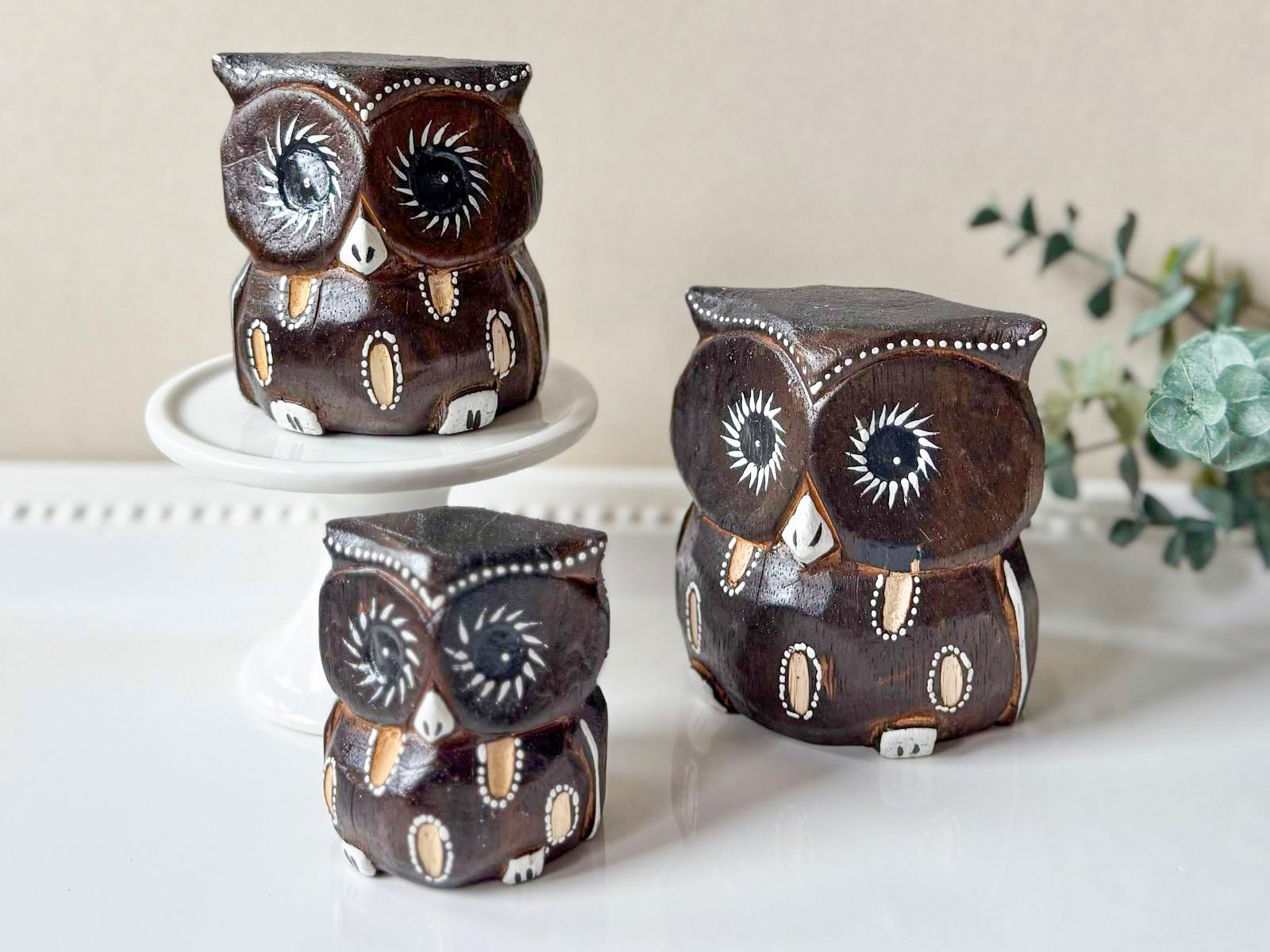 Wooden Owl Set || Indonesia