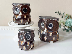 Wooden Owl Set || Indonesia
