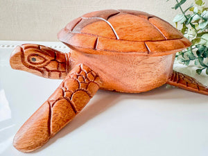 Wooden Turtle Trinket Box || Bali