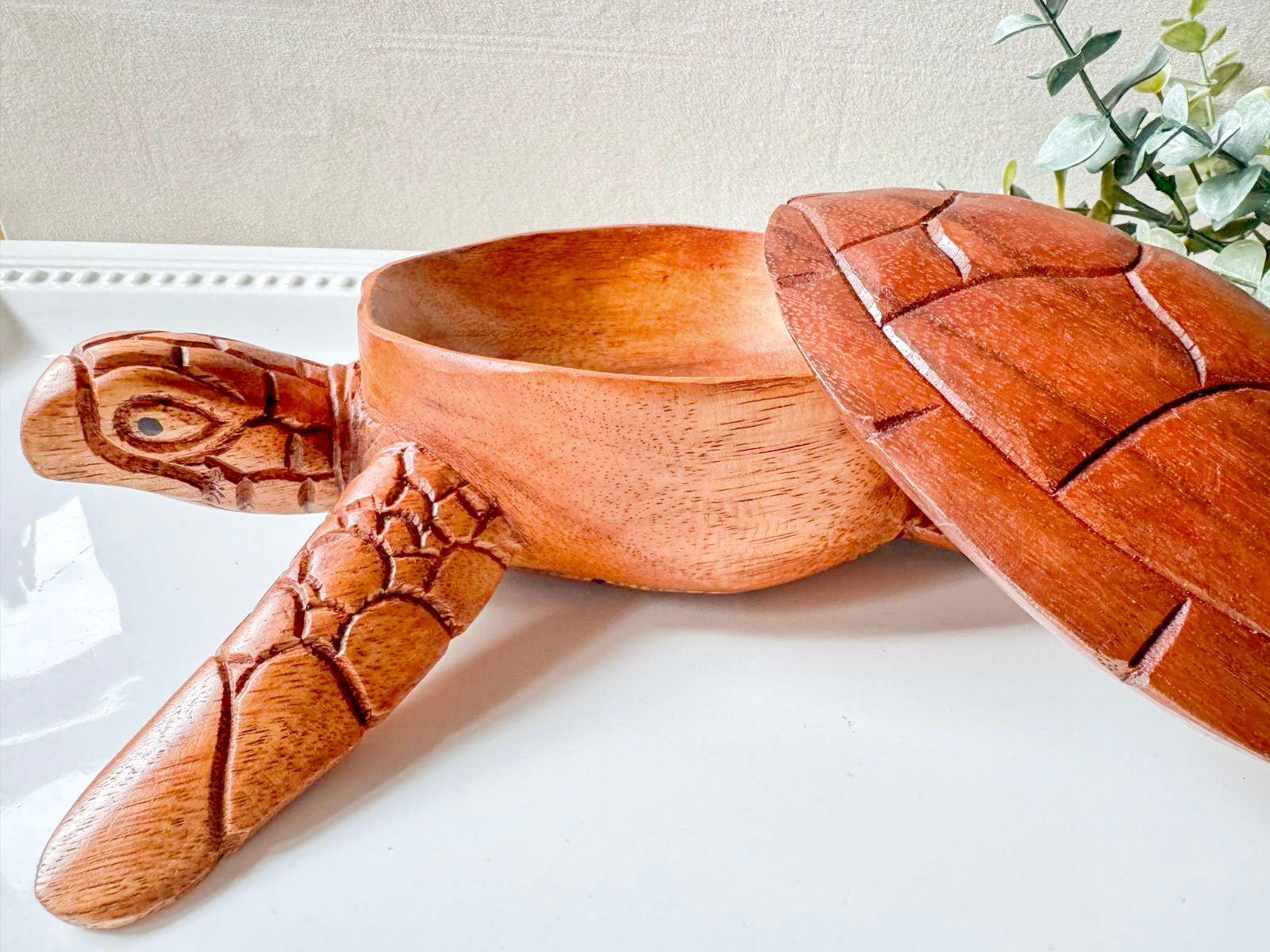 Wooden Turtle Trinket Box || Bali