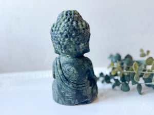 Xiuyan Jade Baby Buddha Carving || Matte