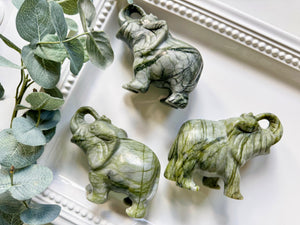 Xiuyan Jade Elephant Carving
