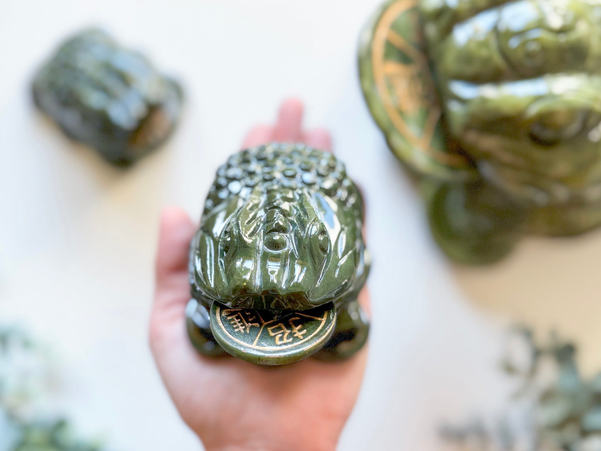 Xiuyan Jade Money Toad with Coin in Mouth