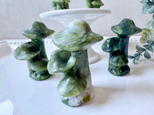 Xiuyan Jade Mushroom Family Carving