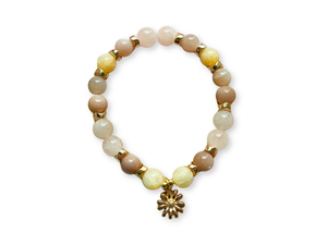 Yellow Calcite, Peach Moonstone & Morganite || Reiki Infused