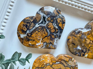 Yellow Agate Heart || Large