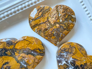 Yellow Agate Heart || Large