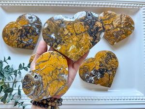 Yellow Agate Heart || Large