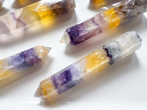 Yellow & Purple Fluorite Points