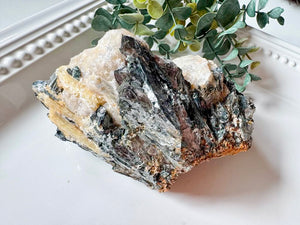 Yellow Tourmaline & Black Mica Specimens