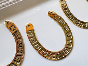 Zodiac Brass Horse Shoe