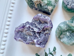 Raw Fluorite Heart