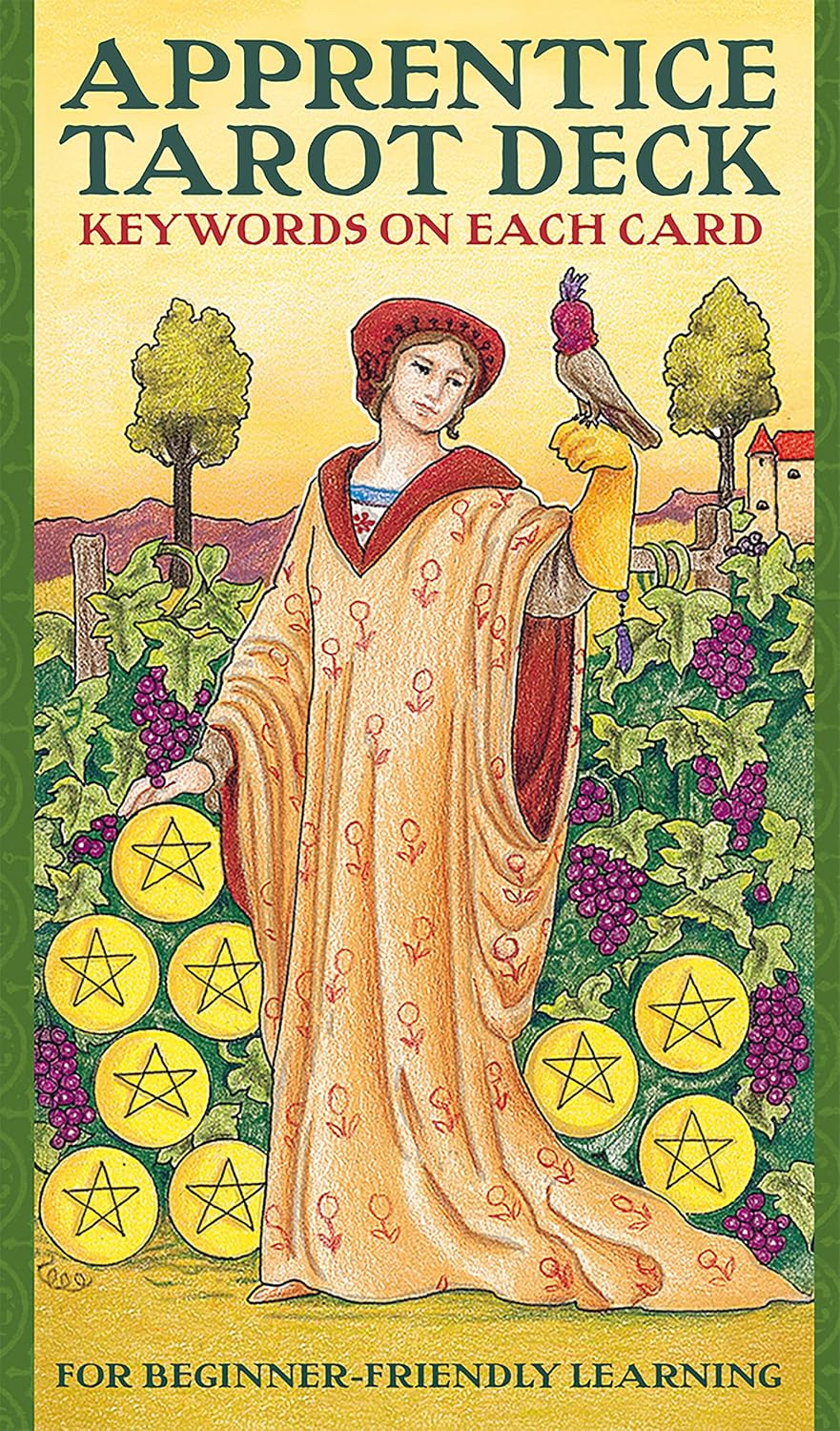 Apprentice Tarot Deck: 78 Cards for Beginners featuring Universal Waite® with Tarot Meanings & Keywords for Easy Learning, Colorful Visual Cues for Divination, Includes 36-Page Instruction Booklet || Jody Boginski Barbessi
