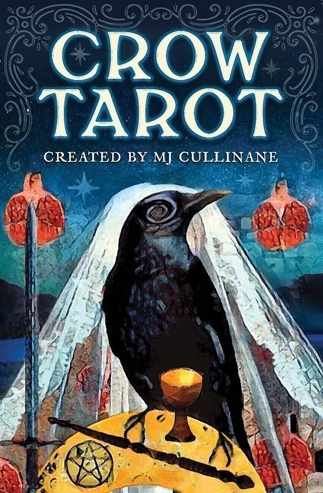 Crow Tarot: 78-Card Rider-Waite® Style Tarot Deck with Mystical Crow & Raven Artwork – Includes Guidebook, Intuitive Meanings, and Custom Spread for Beginners & Experts || MJ Cullinane