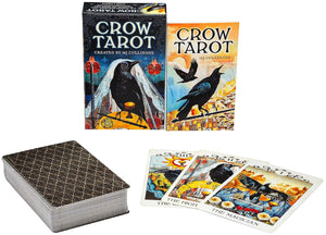 Crow Tarot: 78-Card Rider-Waite® Style Tarot Deck with Mystical Crow & Raven Artwork – Includes Guidebook, Intuitive Meanings, and Custom Spread for Beginners & Experts || MJ Cullinane