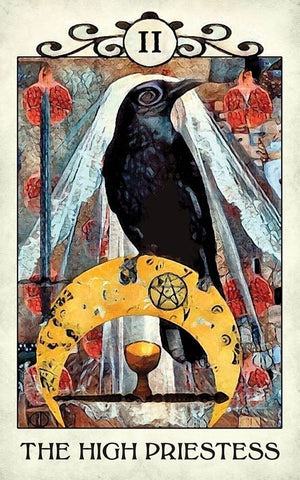 Crow Tarot: 78-Card Rider-Waite® Style Tarot Deck with Mystical Crow & Raven Artwork – Includes Guidebook, Intuitive Meanings, and Custom Spread for Beginners & Experts || MJ Cullinane