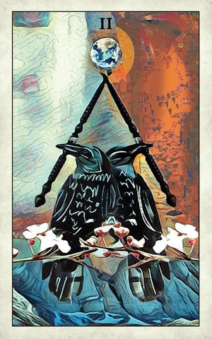 Crow Tarot: 78-Card Rider-Waite® Style Tarot Deck with Mystical Crow & Raven Artwork – Includes Guidebook, Intuitive Meanings, and Custom Spread for Beginners & Experts || MJ Cullinane