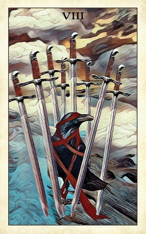 Crow Tarot: 78-Card Rider-Waite® Style Tarot Deck with Mystical Crow & Raven Artwork – Includes Guidebook, Intuitive Meanings, and Custom Spread for Beginners & Experts || MJ Cullinane