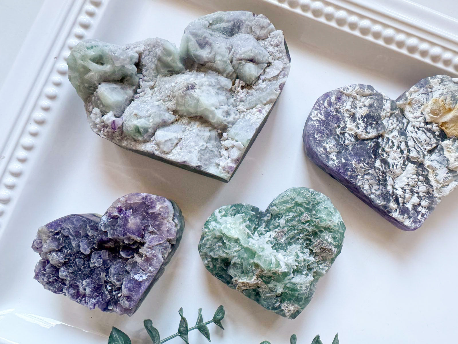 Raw Fluorite Heart
