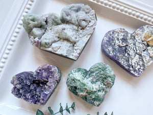 Raw Fluorite Heart