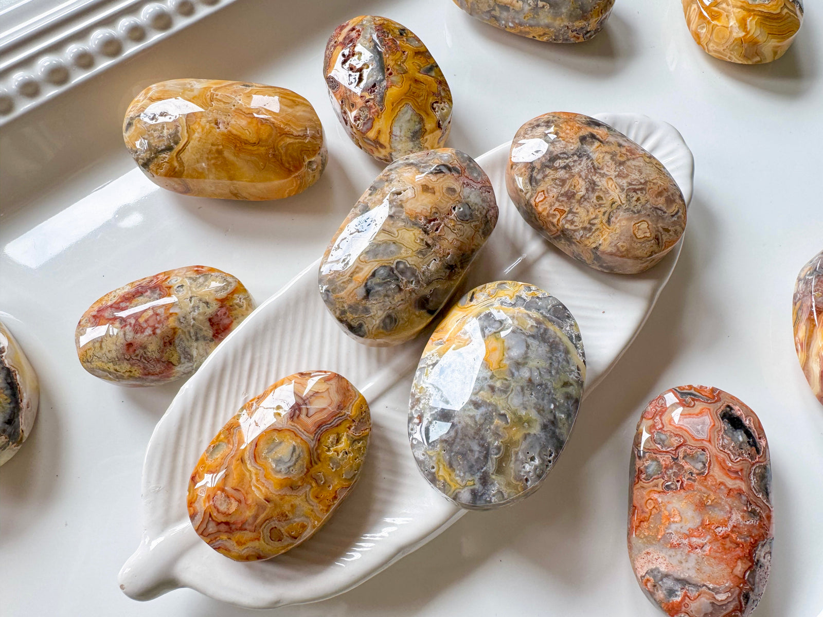 crazy lace agate palm stone