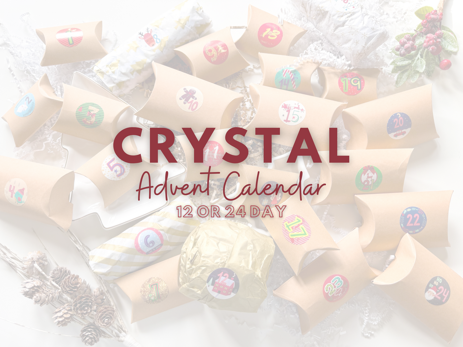 Crystal Holiday Advent Calendar Mystery Gift Box || 12 or 24 days