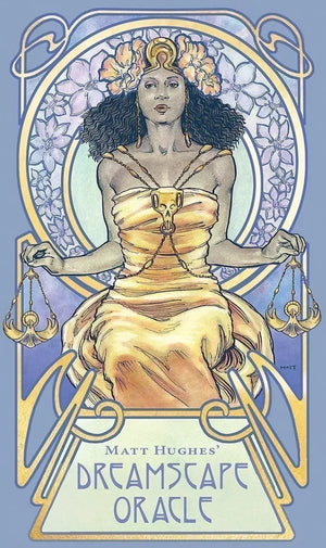 Dreamscape Oracle: Deluxe 32-Card Art Nouveau Deck with Gold-Foil Stamping, Animal Spirit Guides, Mythology, Messages from the Dream Realm, Ancestral Wisdom || Matt Hughes