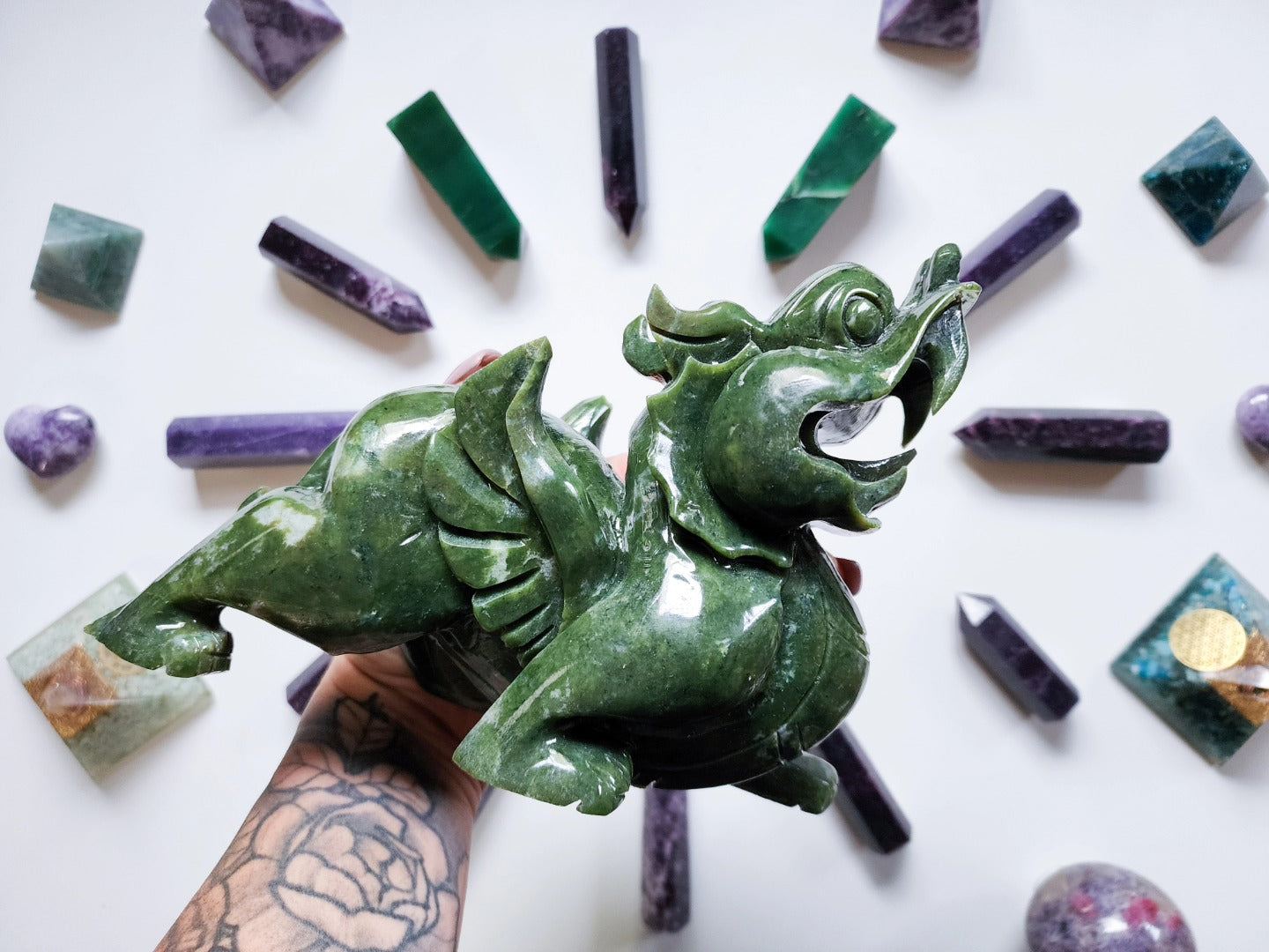 Jade Dragon Kylin Carving