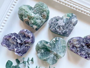 Raw Fluorite Heart