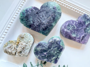 Raw Fluorite Heart