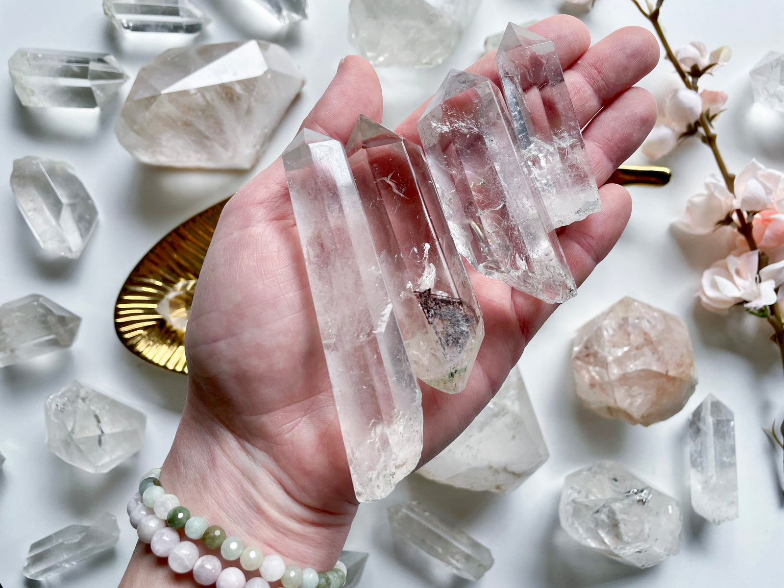 Raw & Polished Clear Quartz Points || India