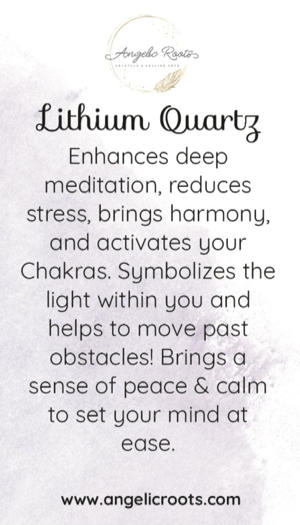 Lithium Quartz Crystal Card