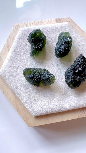 Moldavite with Card