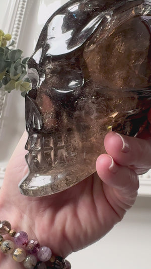 Smoky Quartz Skull Traveler || Brazil || Pitico