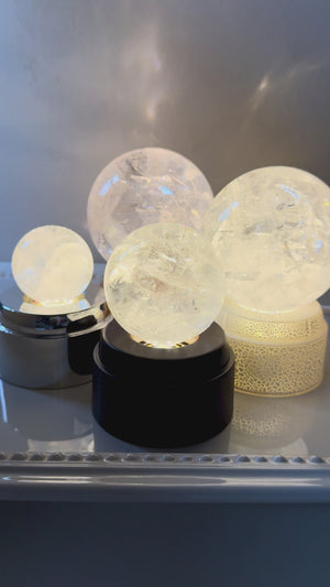 Illuminated Rotating Sphere Stand
