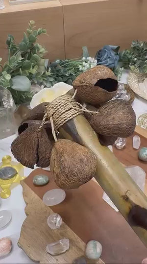 Bamboo and Kenari Seed Rattle
