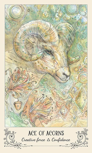 Spiritsong Tarot: 78-Card Tarot Deck with Animal Spirit Guides, Shamanic Symbolism, Hand-Drawn Visionary Artwork, Divine Guidance, 108-Page Guidebook