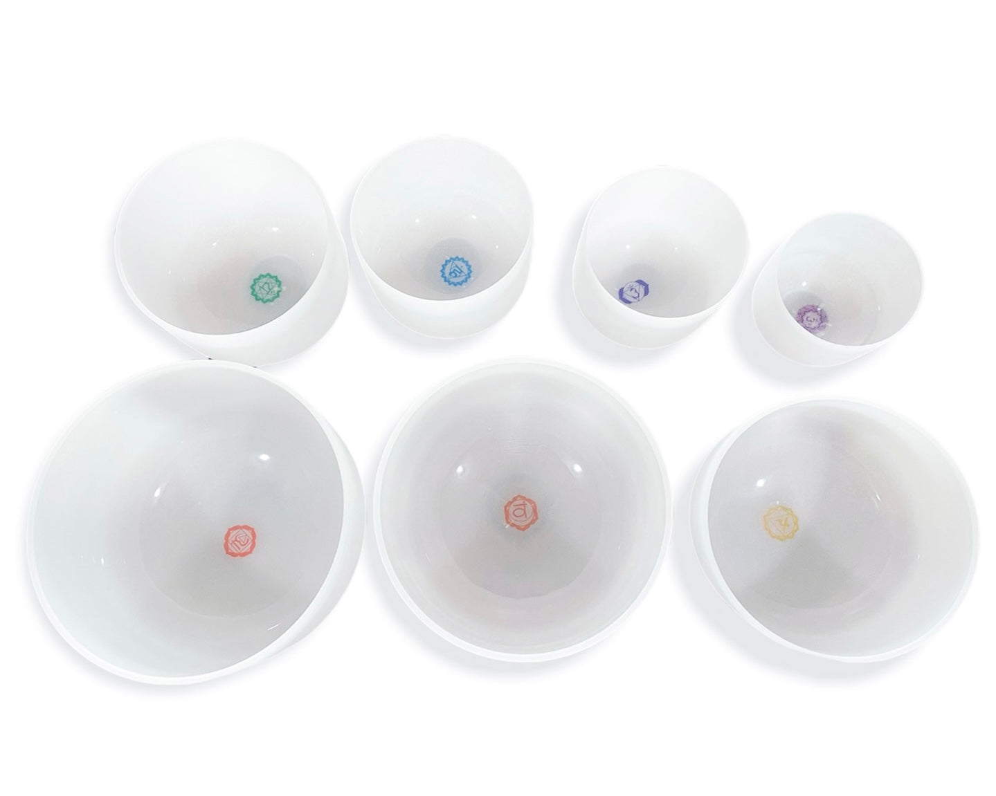 Chakra Crystal Singing Bowl Set with Carrying Case